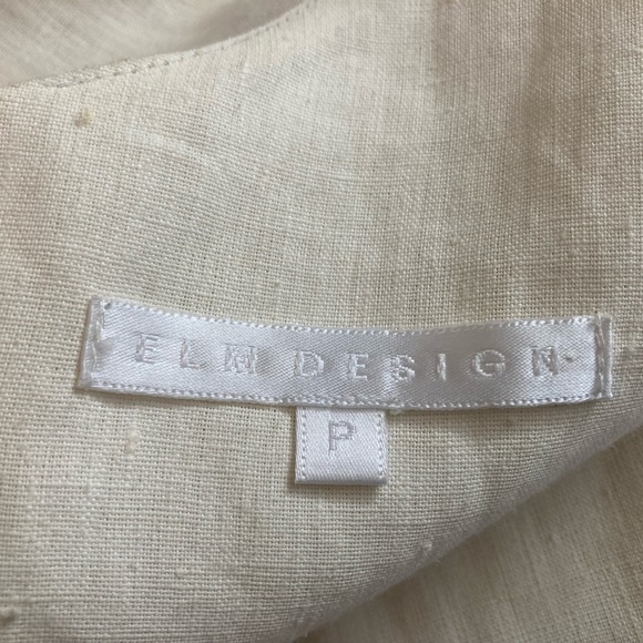 Never Worn ELM DESIGN Linen Dress w/ Layered Skirt and Contrast Zipper, size S - Picture 5 of 7